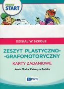 Okadka - Pewny start. Dzisiaj w szkole. Zeszyt plastyczno-grafomotoryczny. Karty zadaniowe