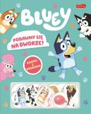 Okadka ksizki - Pobawmy si na dworze! Bluey. Ksika z magnesami