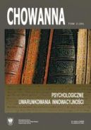 Okadka - Chowanna 2010. Psychologiczne uwarunkowania innowacyjnoci