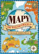 Okadka - Mapy do kolorowania. Z kredkami dookoa wiata 