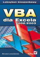 Okadka - VBA dla Excela 2002/2003. Leksykon kieszonkowy