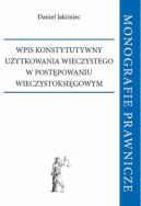 Okadka - Wpis konstytutywny uytkowania wieczystego w postpowaniu wieczystoksigowym