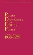 Okadka - Polish Documents on Foreign Policy. 24 October 1938 – 30 September 1939