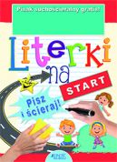 Okadka ksizki - Literki na start. Ksika z pisakiem suchocieralnym