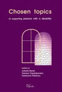 Okadka - Chosen topics. of supporting persons with a disability