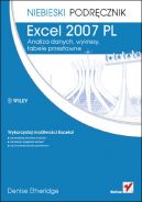 Okadka - Excel 2007 PL. Analiza danych, wykresy, tabele przestawne. Niebieski podrcznik