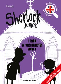 Okadka ksiki - Sherlock Junior i grb w Westminster Abbey