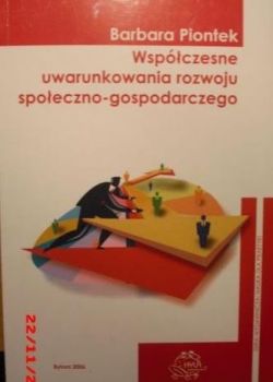 Okadka ksiki - Wspczesne uwarunkowania rozwoju spoeczno-gospodarczego