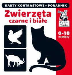 Okadka ksiki - Kapitan Nauka. Karty kontrastowe i poradnik. Zwierzta czarne i biae