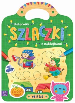 Okadka ksiki - Kolorowe szlaczki z naklejkami od 5 lat