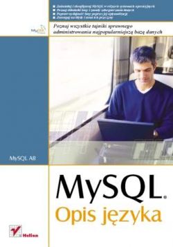 Okadka ksiki - MySQL. Opis jzyka