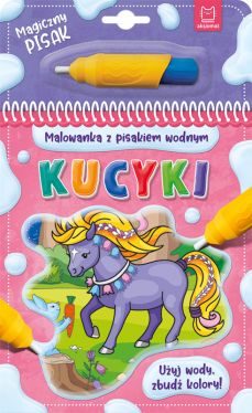 Okadka ksiki - Malowanka z pisakiem wodnym. Kucyki