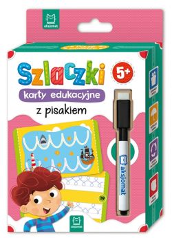 Okadka ksiki - Szlaczki  karty edukacyjne z pisakiem. 5+