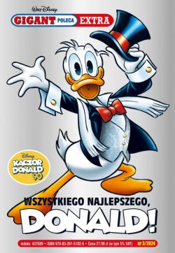 Okadka ksiki - Gigant Poleca Extra. Wszystkiego najlepszego Donald. Tom 3/2024