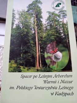 Okadka ksiki - Spacer po Lenym Arboretum Warmii i Mazur im. Polskiego Towarzystwa Lenego w Kudypach