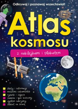 Okadka ksiki - Atlas kosmosu z naklejkami i plakatem