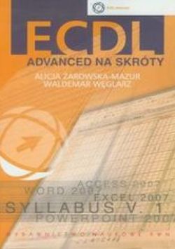 Okadka ksiki - ECDL Advanced na skrty + CD