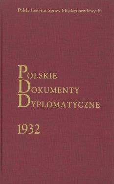 Okadka ksiki - Polskie Dokumenty Dyplomatyczne 1932