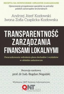 Okadka ksiki -  Transparentno zarzdzania finansami lokalnymi 