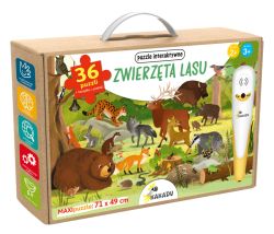 Okadka ksiki - Zwierzta lasu. Puzzle interaktywne Kakadu