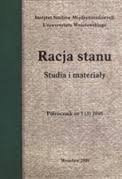 Okadka ksiki - Racja stanu Studia i materiay