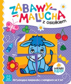 Okadka ksiki - Zabawy malucha z osiokiem. Aktywizujca ksieczka z naklejkami