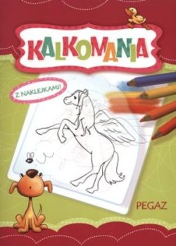 Okadka ksiki - Kalkomania z naklejkami. Pegaz