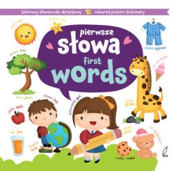 Okadka ksiki - Pierwsze sowa. First words. Piktogramy