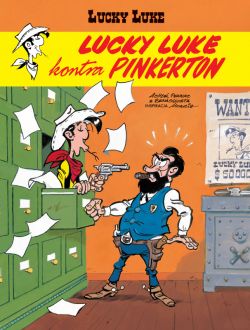 Okadka ksiki - Lucky Luke kontra Pinkerton