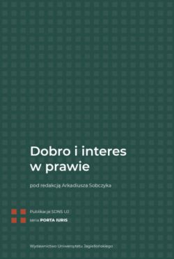 Okadka ksiki - Dobro i interes w prawie