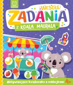 Okadka ksiki - Wesoe zadania z koal mdral. Aktywizujca ksieczka z naklejkami 4+