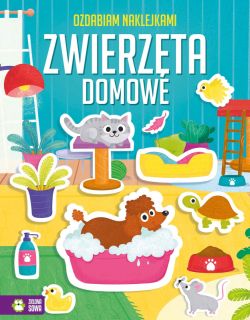 Okadka ksiki - Ozdabiam naklejkami. Zwierzta domowe