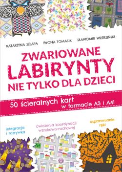 Okadka ksiki - Zwariowane labirynty nie tylko dla dzieci. 50 cieralnych kart w formacie A3 i A4!