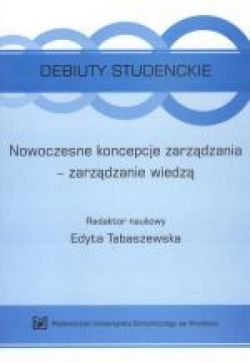 Okadka ksiki - Nowoczesne koncepcje zarzdzania - zarzdzanie wiedz 