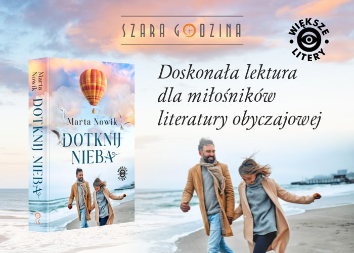 Dotknij nieba - grafika promująca książkę