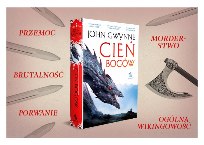 Cie bogw John Gwynne - grafika promujca ksik