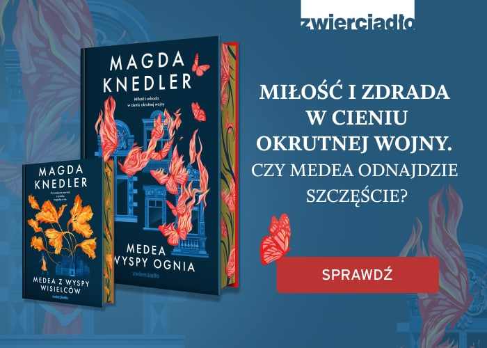 Medea z Wyspy Ognia Magda Knedler - grafika promujca ksik