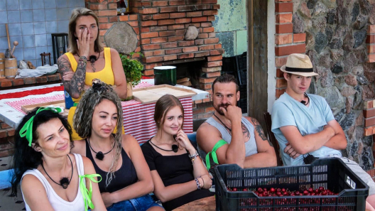 Kadr z programu Farma, który jest emitowany na antenie telewizji Polsat.